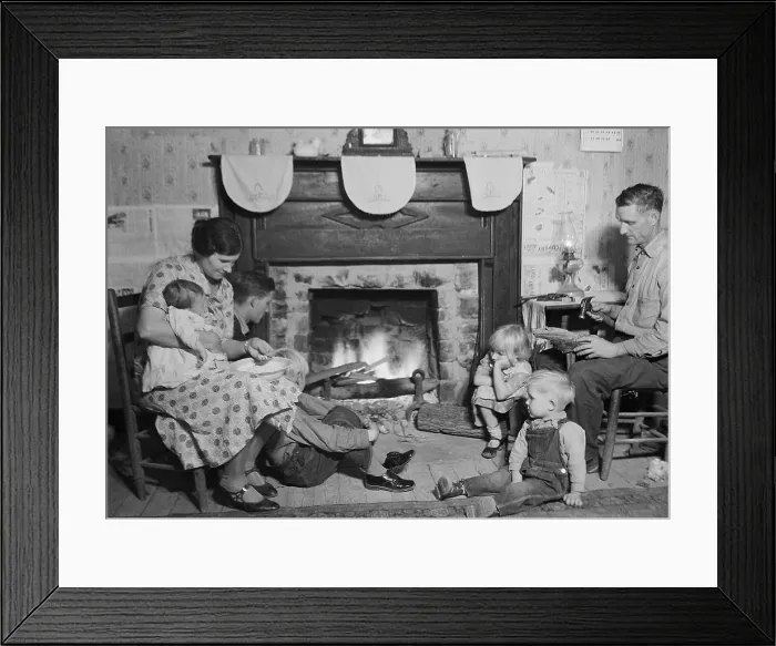 Framed Print : Fletcher Carden is a night-watchman at the bunkhouses at TVA's Norris Dam