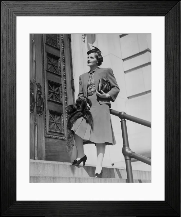 Framed Print : Miss Vivien Kellems 1896-1975 Cable-Grip manufacturer from Connecticut gained notoriety by her refusal to withhold income tax as required during World War II