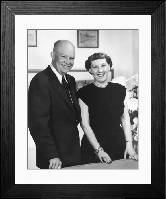 Framed Print : President Dwight Eisenhower and wife Mamie, 1953 - (BSLOC_2014_16_79) Framed Print : President Dwight Eisenhower and wife Mamie, 1953 - (BSLOC_2014_16_79)