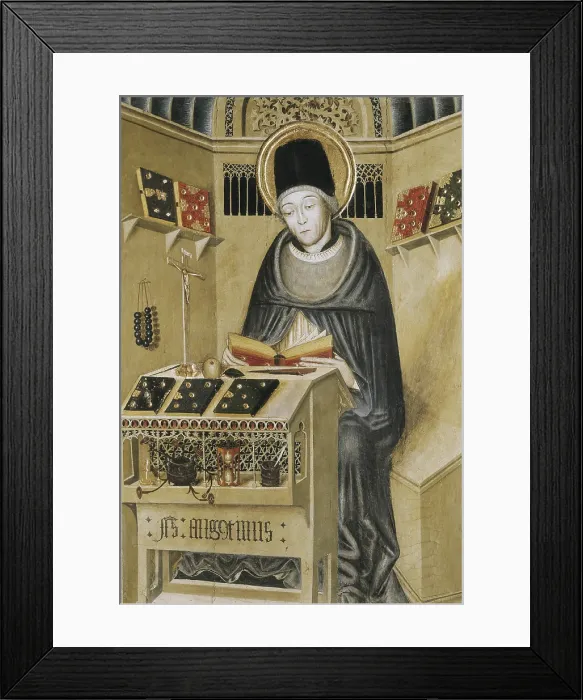 Framed Print : AUGUSTINE OF HIPPO, Saint (354-430). African bishop, Doctor and Father of the Church. Anonymous work from the Catalan School. Saint Augustine. s.XV. Gothic art. Tempera on wood Framed Print : AUGUSTINE OF HIPPO, Saint (354-430). African bishop, Doctor and Father of the Church. Anonymous work from the Catalan School. Saint Augustine. s.XV. Gothic art. Tempera on wood