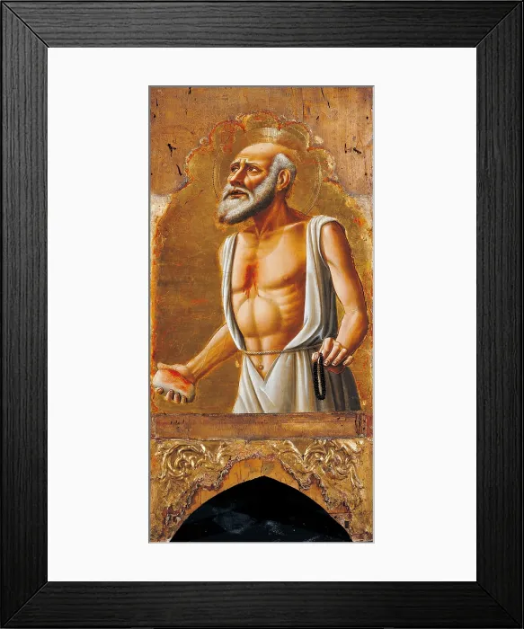 Framed Print : Cagli Polyptych, by Niccol di Liberatore (Niccol da Foligno) known as lAlunno, 1465, 15th Century, tempera on poplar panel, - Italy, Lombardy, Milan, Brera Art Gallery. Detail