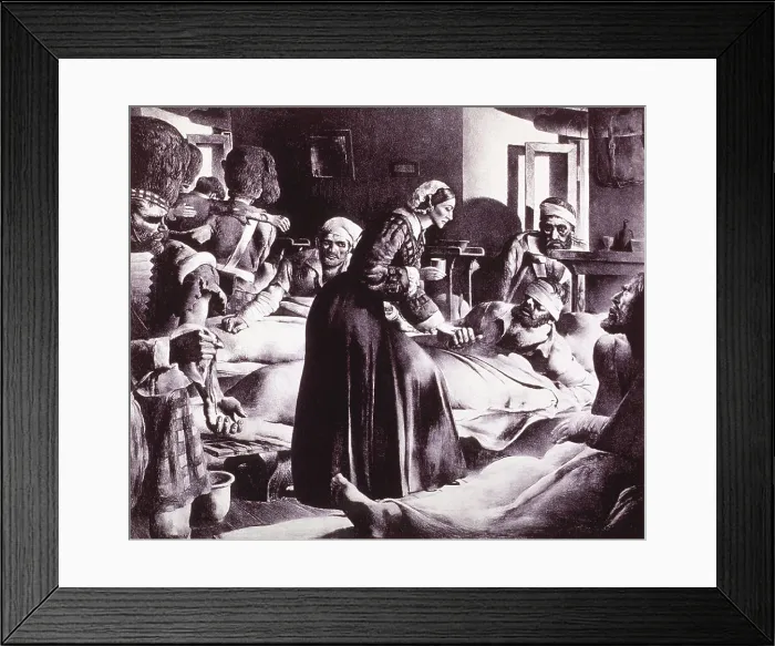 Framed Print : Florence Nightingale (1820-1910), ministering to soldiers at Scutari, a suburb of Istanbul (across the Bosporus from Istanbul) during the Crimean War Framed Print : Florence Nightingale (1820-1910), ministering to soldiers at Scutari, a suburb of Istanbul (across the Bosporus from Istanbul) during the Crimean War