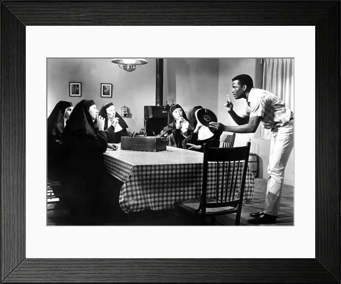 Framed Print : LILIES OF THE FIELD, Lilia Skala, Isa Crino, Pamela Branch, Francesca Jarvis, Lisa Mann, Sidney Poitier, 1963