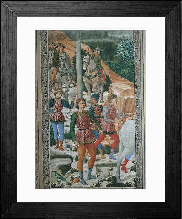 Framed Print : Frescoes of the Chapel of the Magi, by Benozzo di Lese di Sandro known as Benozzo Gozzoli, 15th Century, 1459 -1460 about, fresco, - Italy, Tuscany, Florence