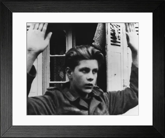 Framed Print : Young German POW captured in France in 1944 during World War 2. (BSLOC_2013_14_293)