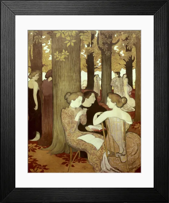 Framed Print : DENIS, Maurice (1870-1943). The Muses. 1893. Symbolism. Les Nabis. Oil on canvas. FRANCE. Paris. Musee d'Orsay (Orsay Museum)