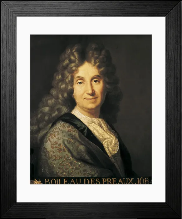 Framed Print : BOILEAU, Nicolas, also called 'Boileau-Despreaux' (1631-1711). French poet. Anonymous (18th c.). Based on a portrait by Jean-Baptiste Santerre. Oil on canvas. FRANCE Framed Print : BOILEAU, Nicolas, also called 'Boileau-Despreaux' (1631-1711). French poet. Anonymous (18th c.). Based on a portrait by Jean-Baptiste Santerre. Oil on canvas. FRANCE