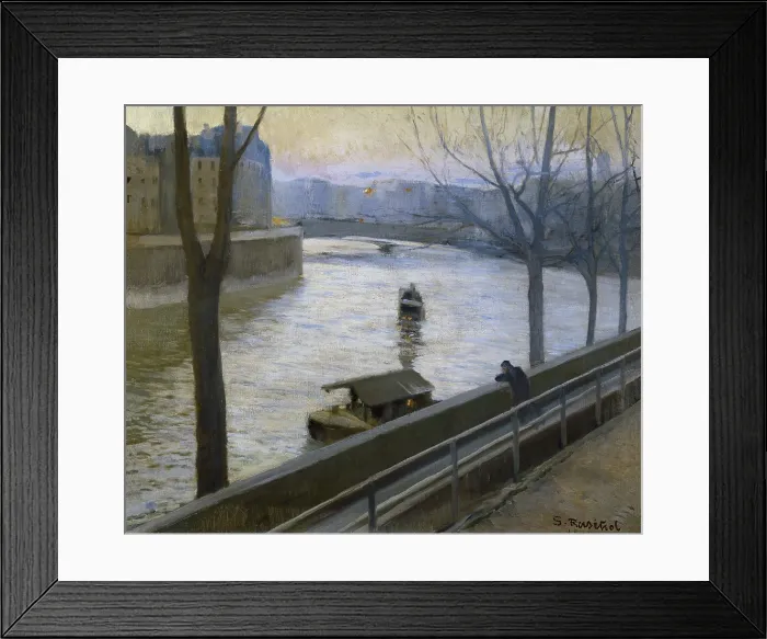 Framed Print : RUSInOL i PRATS, Santiago (1861-1931). Ille de Saint Louis. 1890s. Modernism. Oil on canvas. SPAIN. Monistrol de Montserrat. Museum of Montserrat
