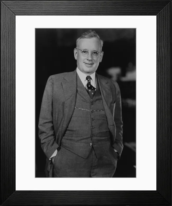 Framed Print : Kansas Governor Alfred Landon was the Republican Presidential nominee in the 1936. He was a liberal and internationalist Republican