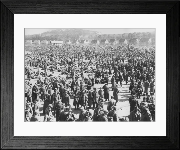 Framed Print : Thousands of German soldiers taken prisoner following the collapse of German resistance in the Saar and Palatinate areas early in 1945, during the last months of World War II Framed Print : Thousands of German soldiers taken prisoner following the collapse of German resistance in the Saar and Palatinate areas early in 1945, during the last months of World War II