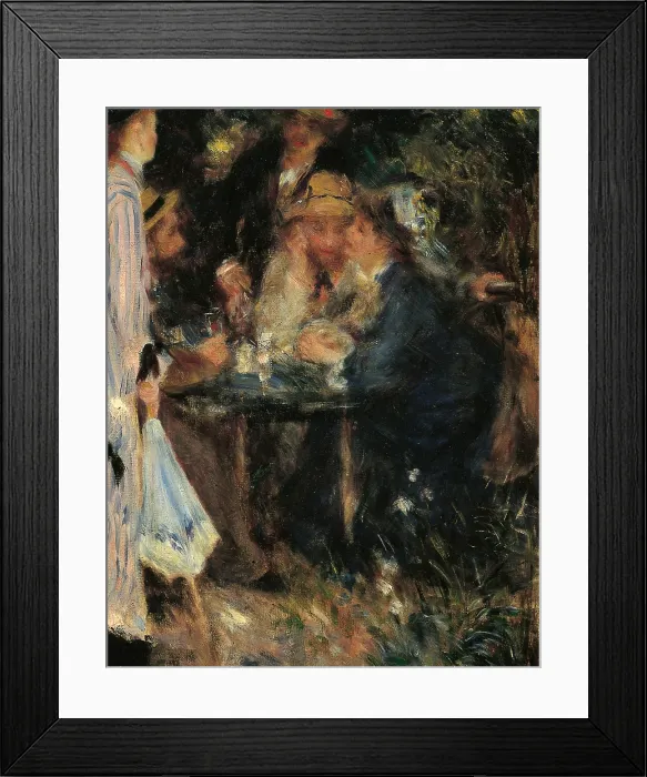 Framed Print : In the Garden, or Under the Trees of the Moulin de la Galette, by Pierre-Auguste Renoir, 1876, 19th Century, oil on canvas, cm 81 x 65 - Russia, Moscow, Pushkin Museum. Detail