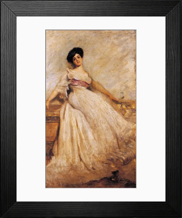 Framed Print : Portrait of Ellade Crespi Colombo, by Cesare Tallone, 1899, 19th Century, oil on canvas, cm 238 x 141 - Italy, Lombardy, Milan, Ospedale Maggiore. All Framed Print : Portrait of Ellade Crespi Colombo, by Cesare Tallone, 1899, 19th Century, oil on canvas, cm 238 x 141 - Italy, Lombardy, Milan, Ospedale Maggiore. All
