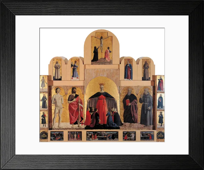 Framed Print : Polyptych of the Misericordia (or Virginn of the Mercy), by Pietro di Benedetto dei Franceschi known as Piero della Francesca, 1454 about, 15th Century, tempera and oil on canvas