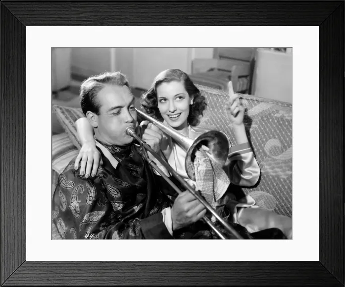 Framed Print : THIS MAN IS NEWS, from left: Barry K. Barnes, Valerie Hobson, 1938