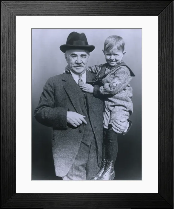 Framed Print : Milton Hershey 1857-1945 founded of the Hershey Chocolate Company and the company town of Hershey Pennsylvania