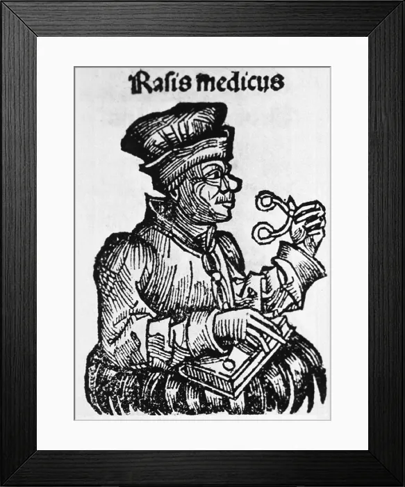 Framed Print : European portrait of Abu Bakr Muhammad Ibn Zakariy Razi (known in Europe as Rhazes or Rasis), (865-925)