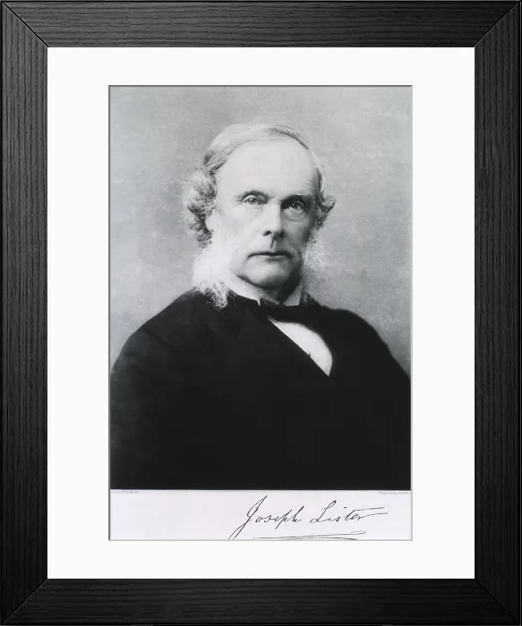 Framed Print : Joseph Lister, (1827-1912), British surgeon and medical scientist who was the founder of antiseptic surgery. Ca. 1890