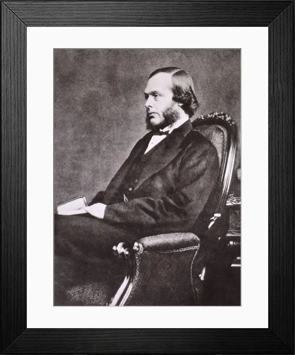 Framed Print : Joseph Lister, (1827-1912), British surgeon and medical scientist who was the founder of antiseptic surgery. Photo by Emery Walker, Edinburgh Ca. 1875