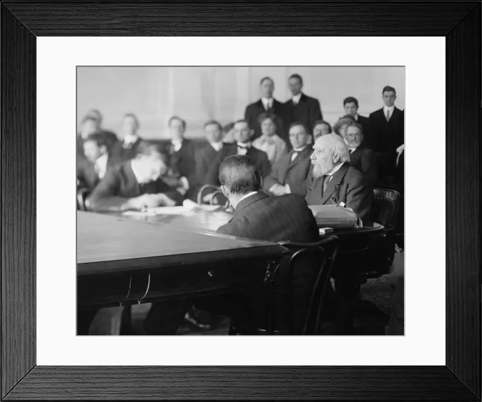Framed Print : James J. Hill 1838 -1916 was an elderly white bearded man when he testified at the House of Representative special investigation of the U.S. Steel for anti-trust violations