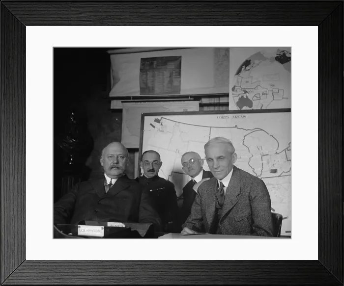 Framed Print : Auto magnate Henry Ford with John Weeks Secretary of War. January 10 1922. (BSLOC_2010_18_129)