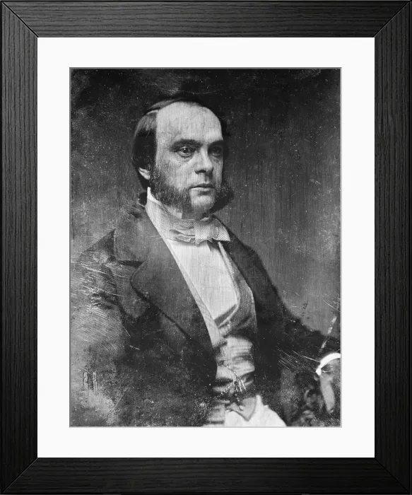 Framed Print : August Belmont 1813-1890 a German-Jewish immigrant to New York City in 1837 as an agent of the Rothschild bank in Frankfurt