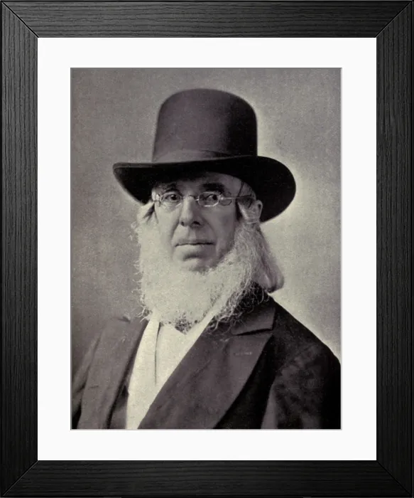 Framed Print : Peter Cooper 1791-1883 built the TOM THUMB in 1830 the first steam locomotive manufactured in the U.S