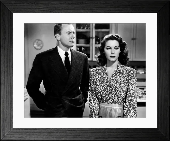 Framed Print : THREE MEN IN WHITE, from left, Ava Gardner, Van Johnson, 1944