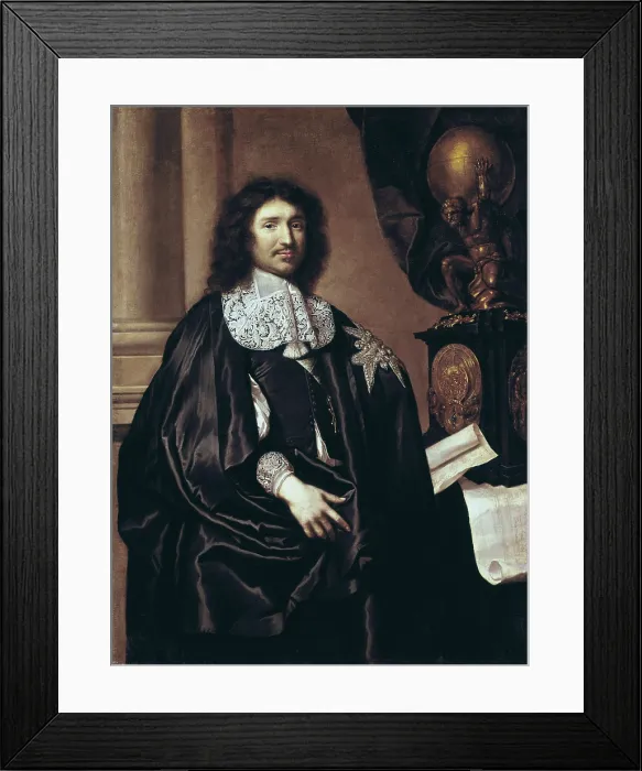 Framed Print : COLBERT, Jean-Baptiste (1619-1683). French statesman. Jean Baptiste Colbert (1619-1683). 2nd half 17 c. Work by LEFEBVRE, Claude (1632-1675). Baroque art. Oil on canvas. FRANCE