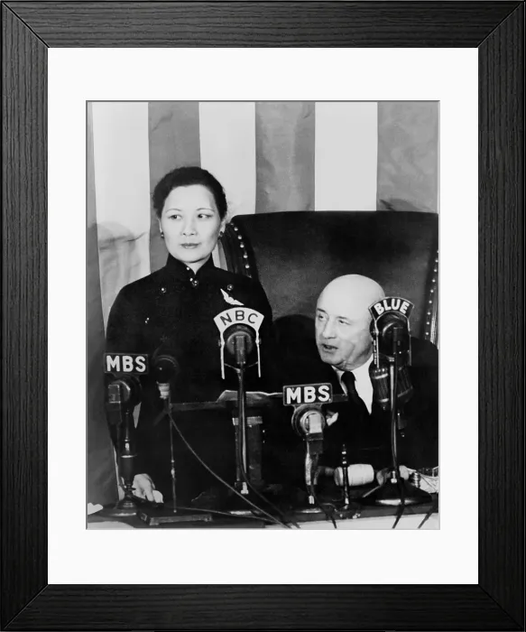 Framed Print : Madame Chiang addresses a joint session of Congress on Feb. 18, 1943 Framed Print : Madame Chiang addresses a joint session of Congress on Feb. 18, 1943