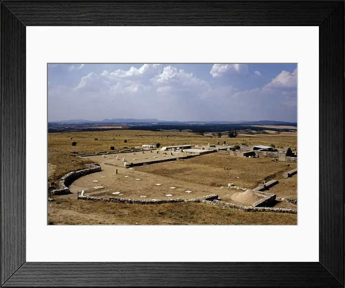 Framed Print : SPAIN. Penalba de Castro. Clunia Sulpicia. Roman colony. 1st-3rd centuries. Los Arcos therms. View of the therms of Arcos I