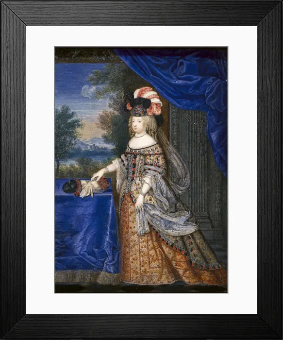 Framed Print : Marie-Therese Of Austria (1638-1683). Queen of France (1660-1683), queen consort of Louis XIV. Baroque art. Oil on canvas. FRANCE. Versailles. National Museum of Versailles