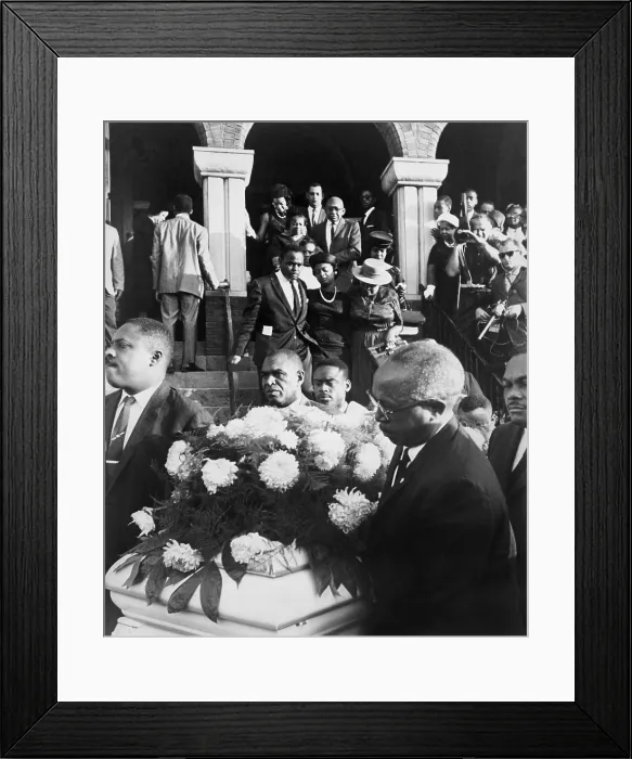 Framed Print : Mourning family of one of the four African American girls killed in the 16th Street Baptist Church bombing on September 15, 1963 Framed Print : Mourning family of one of the four African American girls killed in the 16th Street Baptist Church bombing on September 15, 1963