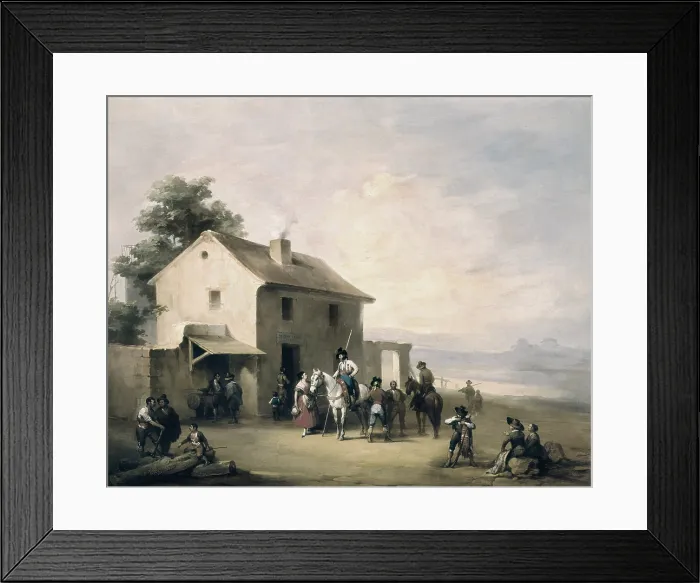 Framed Print : ELBO, Jose (1804-1844). A Country Inn. 1843. Romanticism. Oil on canvas. SPAIN. Madrid. Museo Nacional del Romanticismo