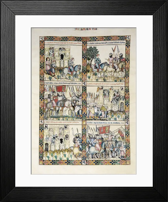 Framed Print : Alfonso X, called 'The Wise' (1221-1284). Cantigas de Santa Maria (Virgin Mary Songs). 13th c. MS T.I. 1. Codex Rico. Cantiga 187. Fol. 246v Framed Print : Alfonso X, called 'The Wise' (1221-1284). Cantigas de Santa Maria (Virgin Mary Songs). 13th c. MS T.I. 1. Codex Rico. Cantiga 187. Fol. 246v
