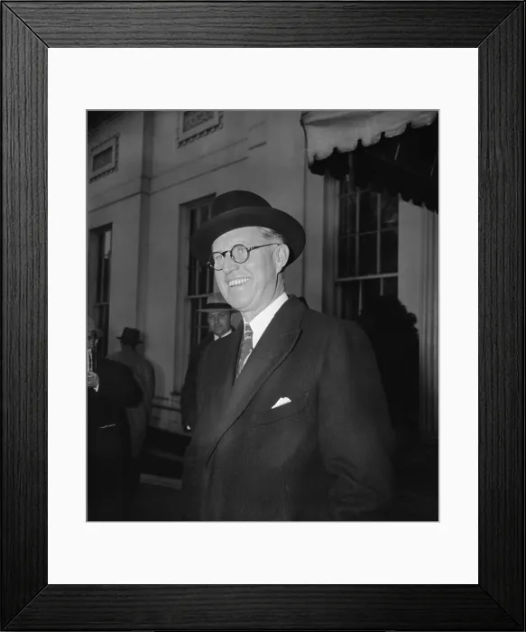 Framed Print : Joseph P. Kennedy 1888-1969 was the U.S. Ambassador to Great Britain from 1938 -1940. He was forced to resign in Nov
