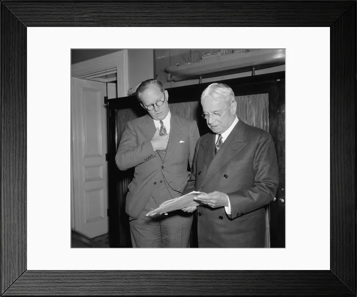 Framed Print : Joseph P. Kennedy U.S. Maritime Commissioner left with Senator Hiram W. Johnson Republican Senator of California Framed Print : Joseph P. Kennedy U.S. Maritime Commissioner left with Senator Hiram W. Johnson Republican Senator of California