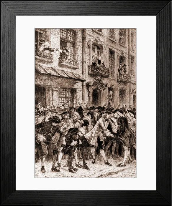 Framed Print : Paris at the height of the Mississippi Bubble, in 1720. John Law promoted shares in his Mississippi Land Company, causing a 400% price increase from January to May Framed Print : Paris at the height of the Mississippi Bubble, in 1720. John Law promoted shares in his Mississippi Land Company, causing a 400% price increase from January to May