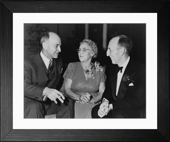 Framed Print : Mrs. Lena Bryant Malsin 1879-1951 founder of Lane Bryant Inc. with her son Raphael Malsin President of Lane Bryant Inc Framed Print : Mrs. Lena Bryant Malsin 1879-1951 founder of Lane Bryant Inc. with her son Raphael Malsin President of Lane Bryant Inc