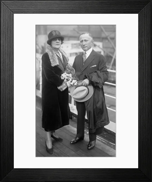 Framed Print : Adolph Zukor 1873-1976 entertainment entrepreneur who founded of Paramount Pictures with his wife Lottie. Ca. 1920. (BSLOC_2010_18_160)