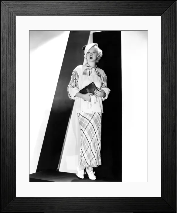Framed Print : 365 NIGHTS IN HOLLYWOOD, Alice Faye, in a crepe plaid dress by Royer, 1934. TM and copyright 20th Century Fox Film Corp. All rights reserved / courtesy Everett Collection