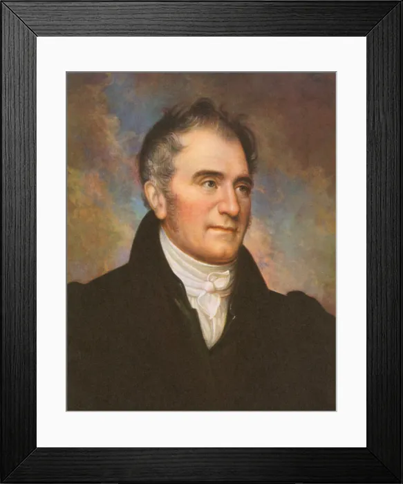 Framed Print : E.I. du Pont 1771-1834 was a refugee from the French Revolution in July 1802 when he founded E.I. du Pont de Nemours Co. as a gunpowder mill Framed Print : E.I. du Pont 1771-1834 was a refugee from the French Revolution in July 1802 when he founded E.I. du Pont de Nemours Co. as a gunpowder mill
