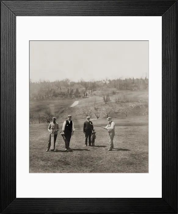 Framed Print : Andrew Carnegie and party on the St. Andrew golf links Westchester County New York. 1911. (BSLOC_2010_18_18)
