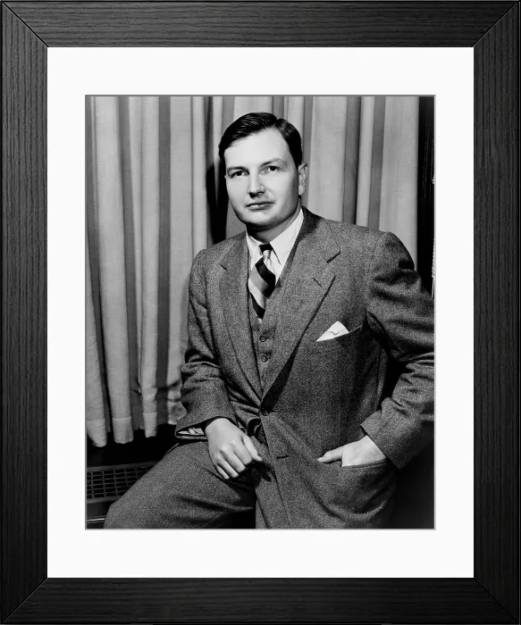 Framed Print : David Rockefeller b. 1915 grandson of John. D. Rockefeller in 1954. (BSLOC_2010_18_4)