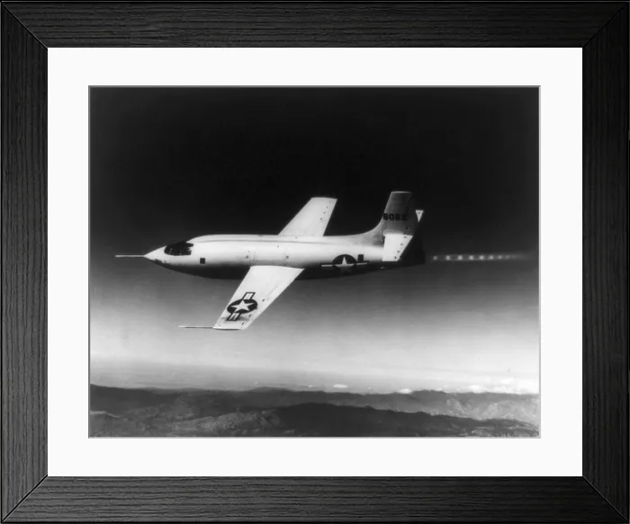 Framed Print : Bell X-1 rocket plane in which Chuck Yeager became the first human to break the sound barrier on October 14, 1947 Framed Print : Bell X-1 rocket plane in which Chuck Yeager became the first human to break the sound barrier on October 14, 1947