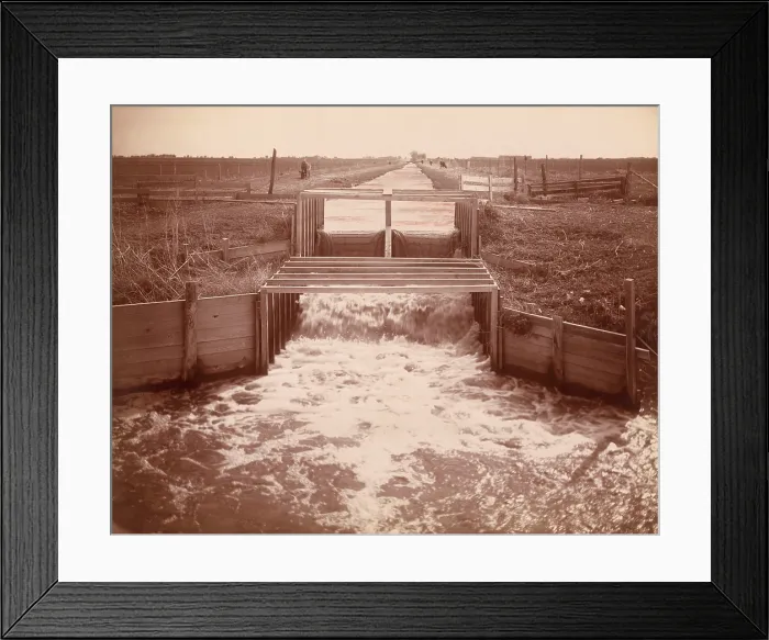 Framed Print : The Morgan Irrigation Canal at Fort Morgan, Colorado. Dug in 1884, the canal irrigated approximately 25, 000 acres with water from the South Platte River. P