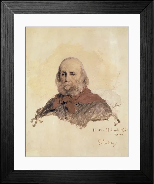 Framed Print : INDUNO, Girolamo (1825-1890). Portrait of Giuseppe Garibaldi. 1876. ITALY. Rome. Galleria Nazionale d'Arte Moderna (National Gallery of Modern Art) Framed Print : INDUNO, Girolamo (1825-1890). Portrait of Giuseppe Garibaldi. 1876. ITALY. Rome. Galleria Nazionale d'Arte Moderna (National Gallery of Modern Art)