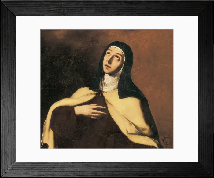 Framed Print : TERESA of JESUS, Saint (1515-1582). Work by RIBERA, Jose (1588-1652). Painting. SPAIN. Sevilla. Fine Arts Museum. - Iberfoto / Everett Collection (266083)**US SALES ONLY**