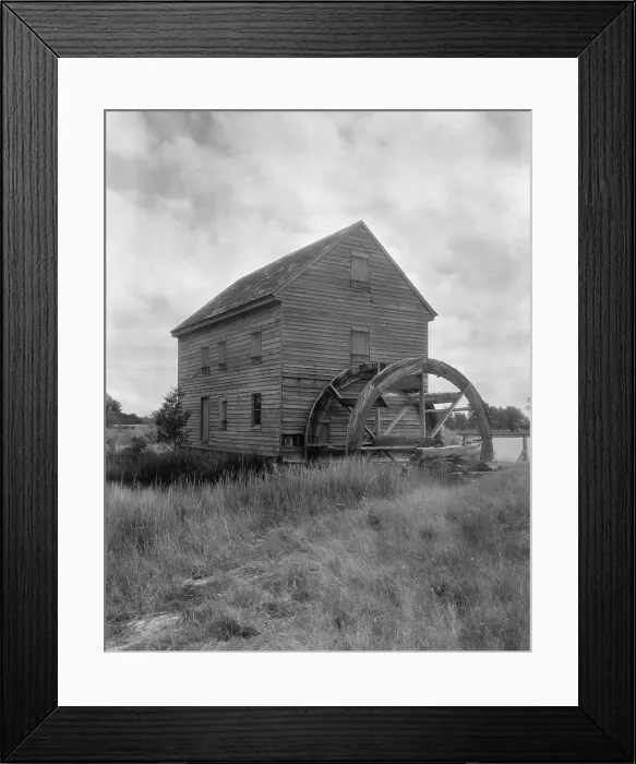 Framed Print : Poplar Grove tide mill was driven by tidal rise and fall. This type of water mill dates from Roman times. Mathews County, Virginia. 1936 photo by Frances Benjamin Johnston Framed Print : Poplar Grove tide mill was driven by tidal rise and fall. This type of water mill dates from Roman times. Mathews County, Virginia. 1936 photo by Frances Benjamin Johnston