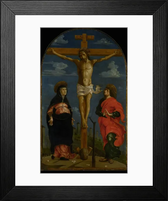 Framed Print : Crucifixion, by Butinone Bernardino, 15th Century, 1475 -1499 about, - Italy, Lazio, Rome, Palazzo Barberini. (607554) Everett CollectionMondadori Portfolio**US SALES ONLY**