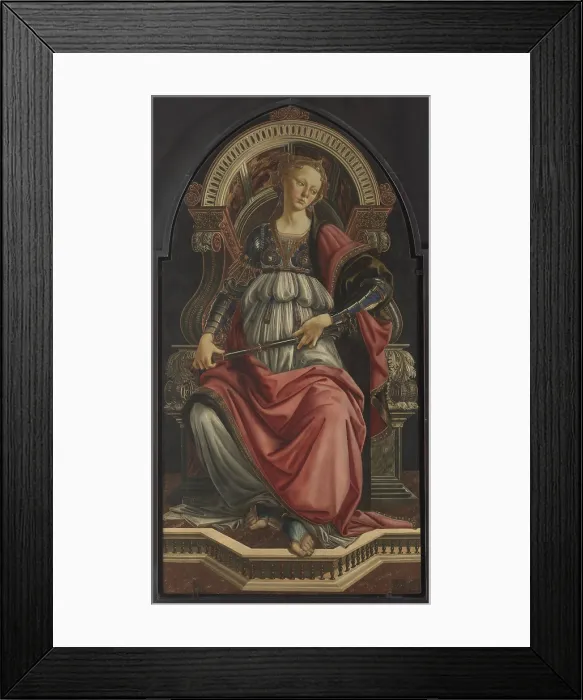 Framed Print : The Fortress, by Filipepi Sandro Known as Botticelli, 15th Century, 1470, tempera on panel, cm 167 x 87 - Italy, Tuscany, Florence, Uffizi Gallery